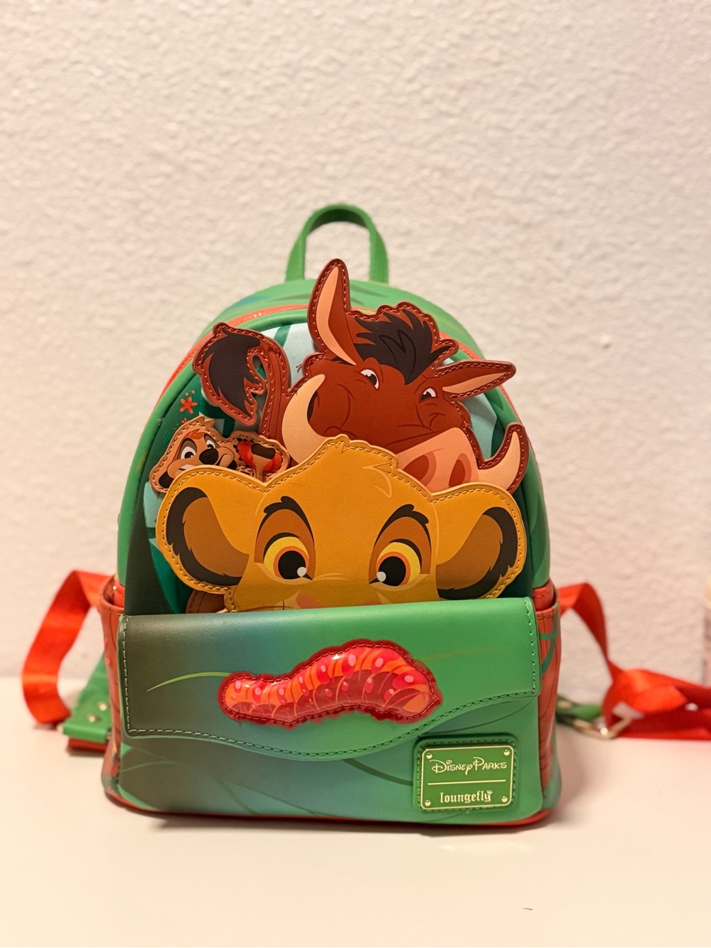 Disney Green Lion King Loungefly Kids Backpack with Simba & Friends